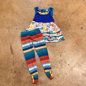 Matilda Jane girls Outside the lines tunic and leggings size 6 outfit